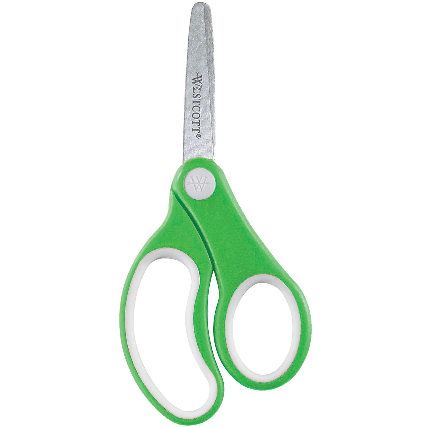 Soft Handle 5" Kids Scissors Classpack with Storage Rack, Blunt, Pack of 12
