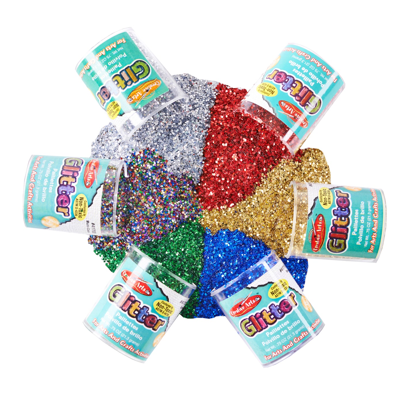 Creative Arts™ Glitter Set, 6 Per Pack, 3 Packs