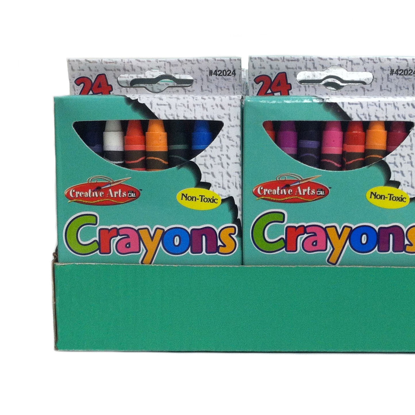 Creative Arts Crayons - Assorted Colors - 24/Bx, 24 boxes with a Shelf Tray