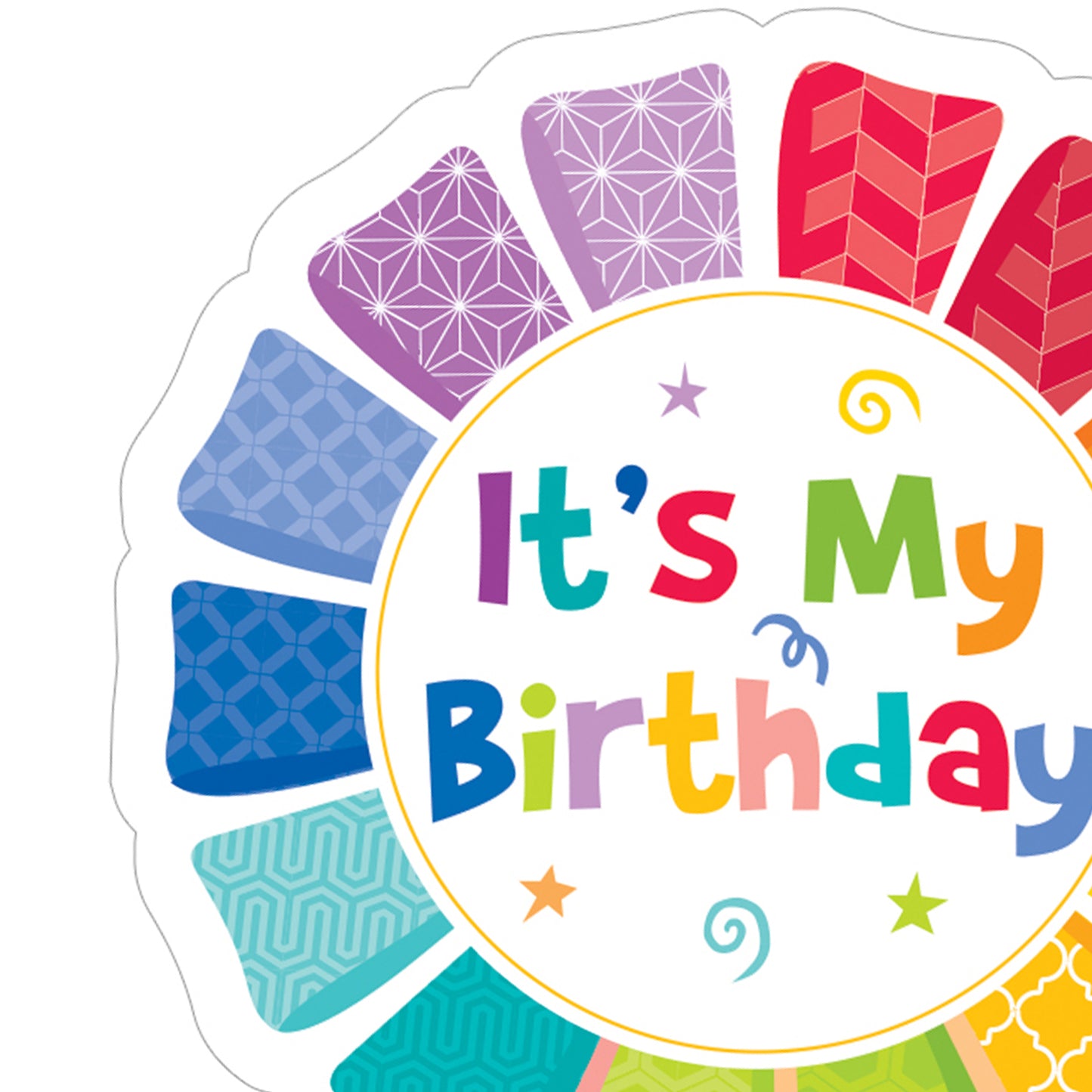 Painted Palette Happy Birthday Badge, 36 Per Pack, 6 Packs