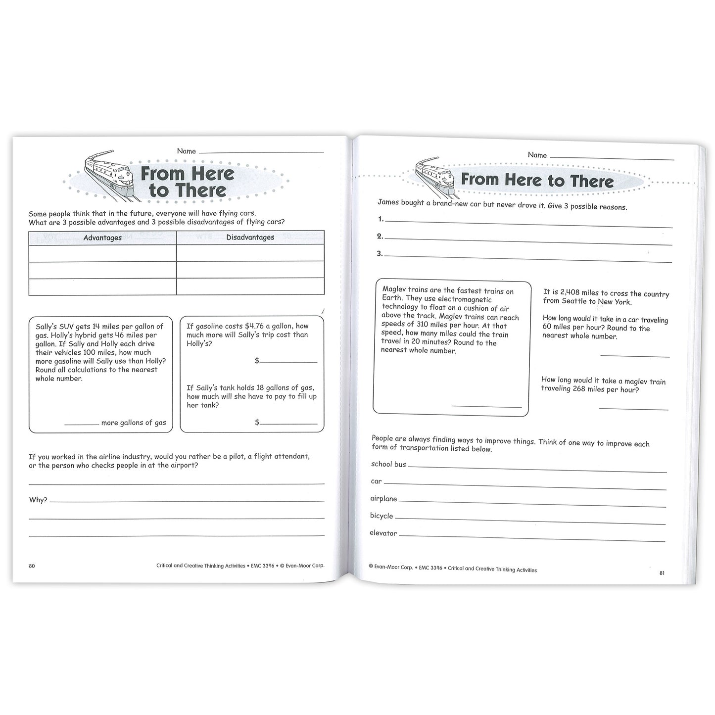 Critical and Creative Thinking Activities Book, Grade 6+