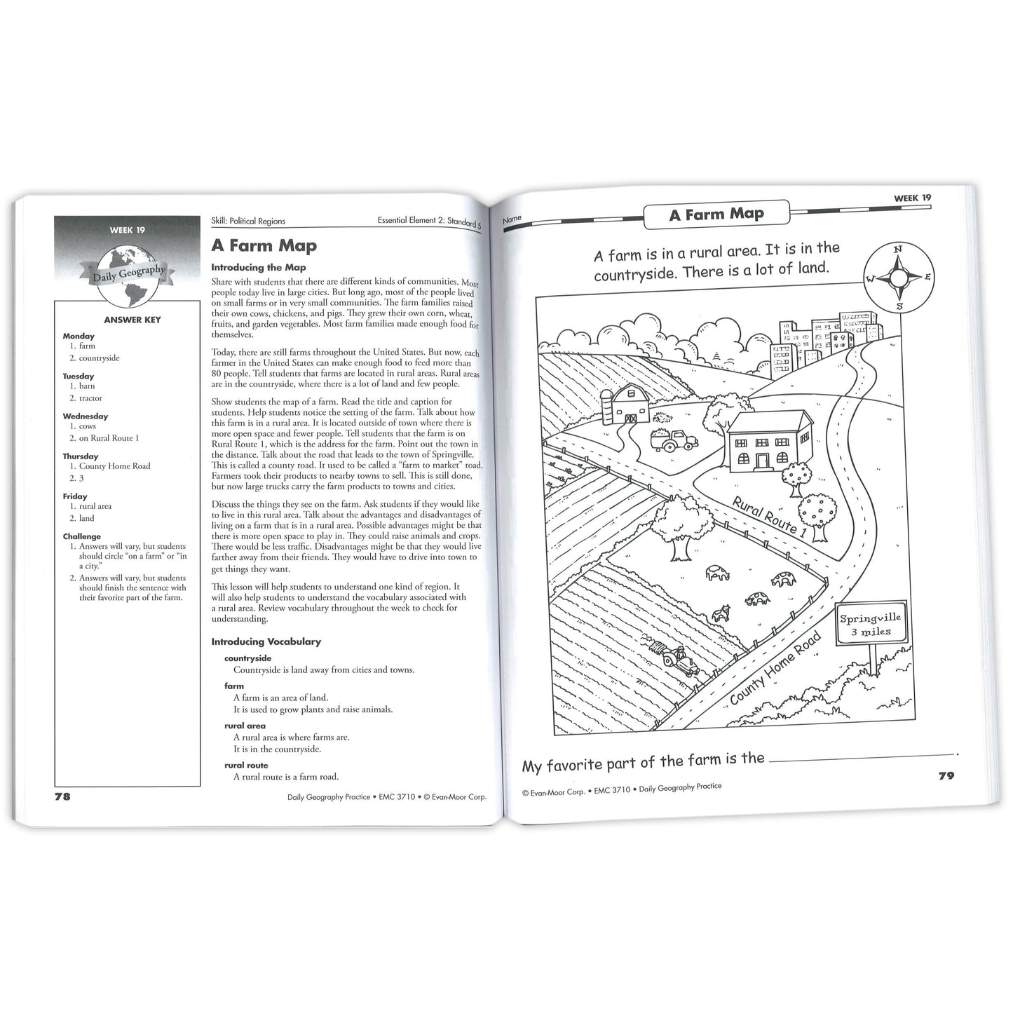 Daily Geography Practice Book, Grade 1