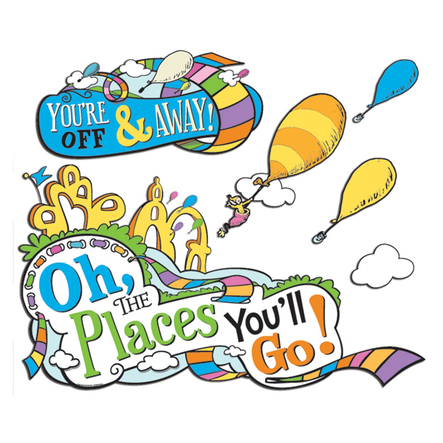 Explore with Dr. Seuss™: Oh, the Places You'll Go Bulletin Board Kit