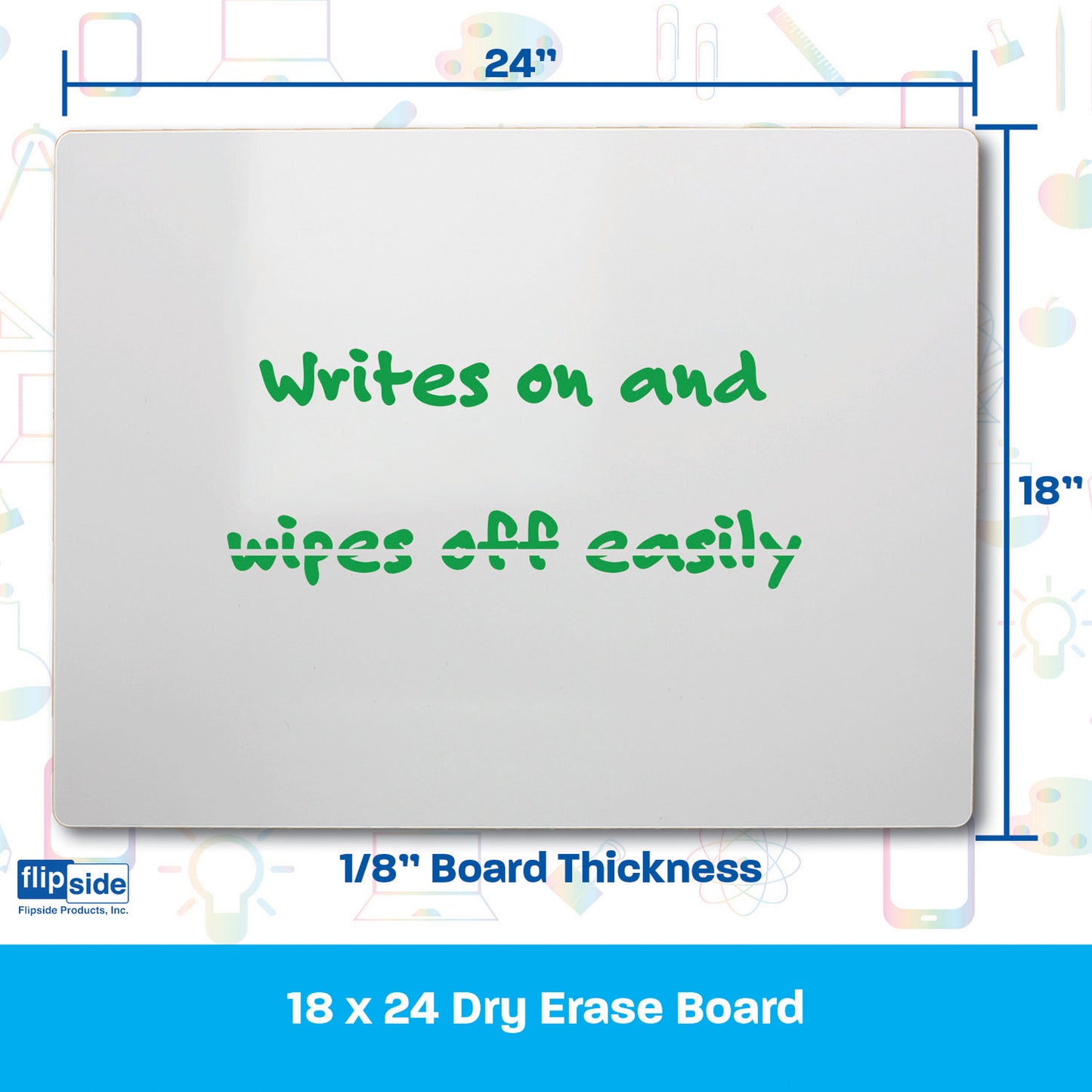 Dry Erase Board, 18" x 24", Pack of 3