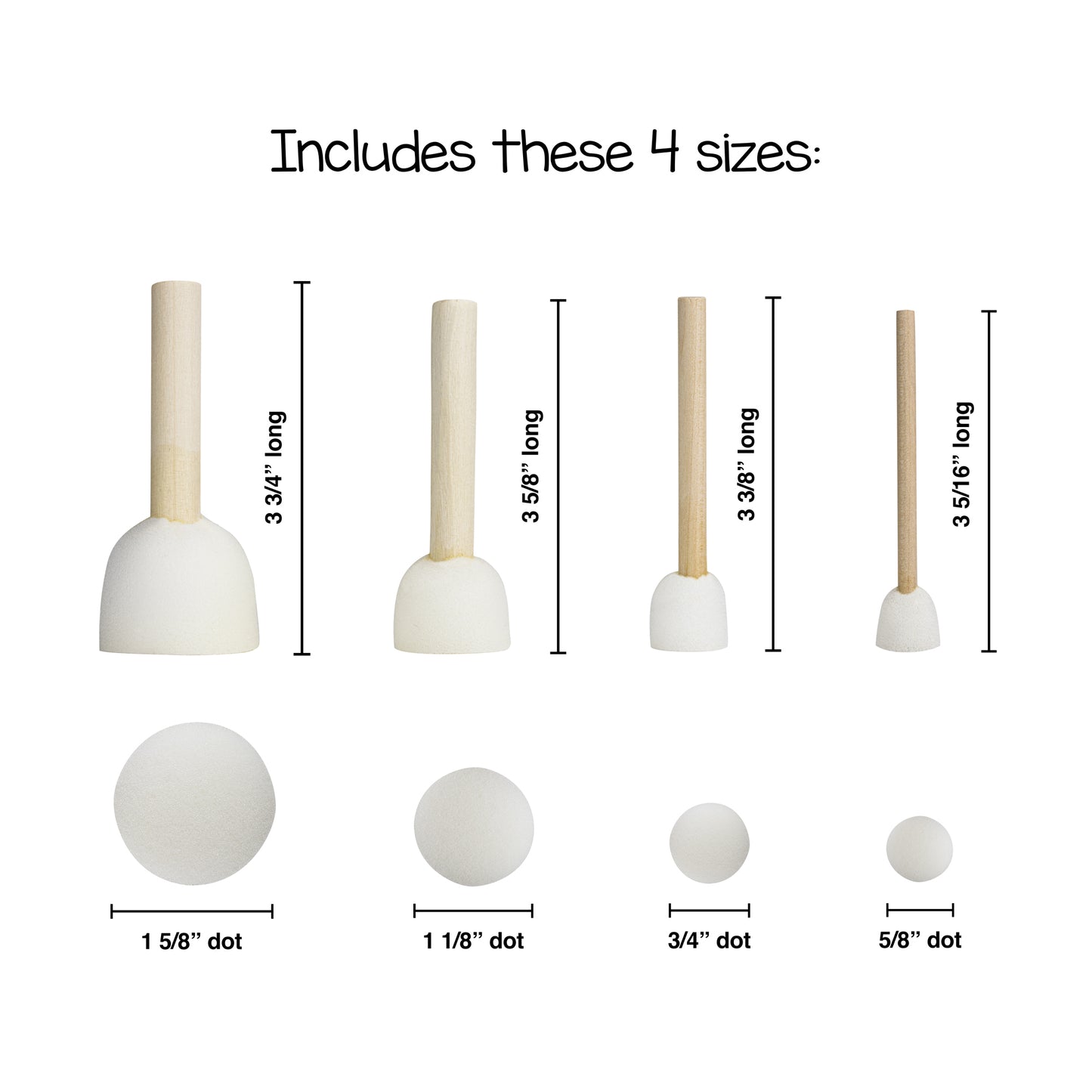 Dot Daubers, 4 Sizes, 40 Per Pack, 2 Packs