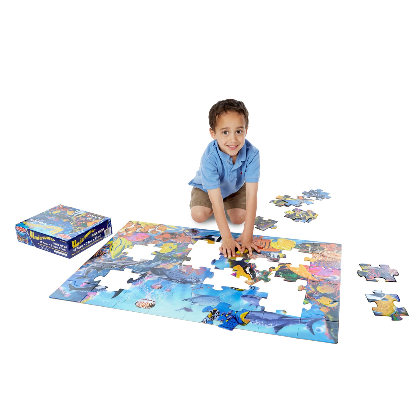 Underwater Floor Puzzle, 36" x 24", 48 Pieces