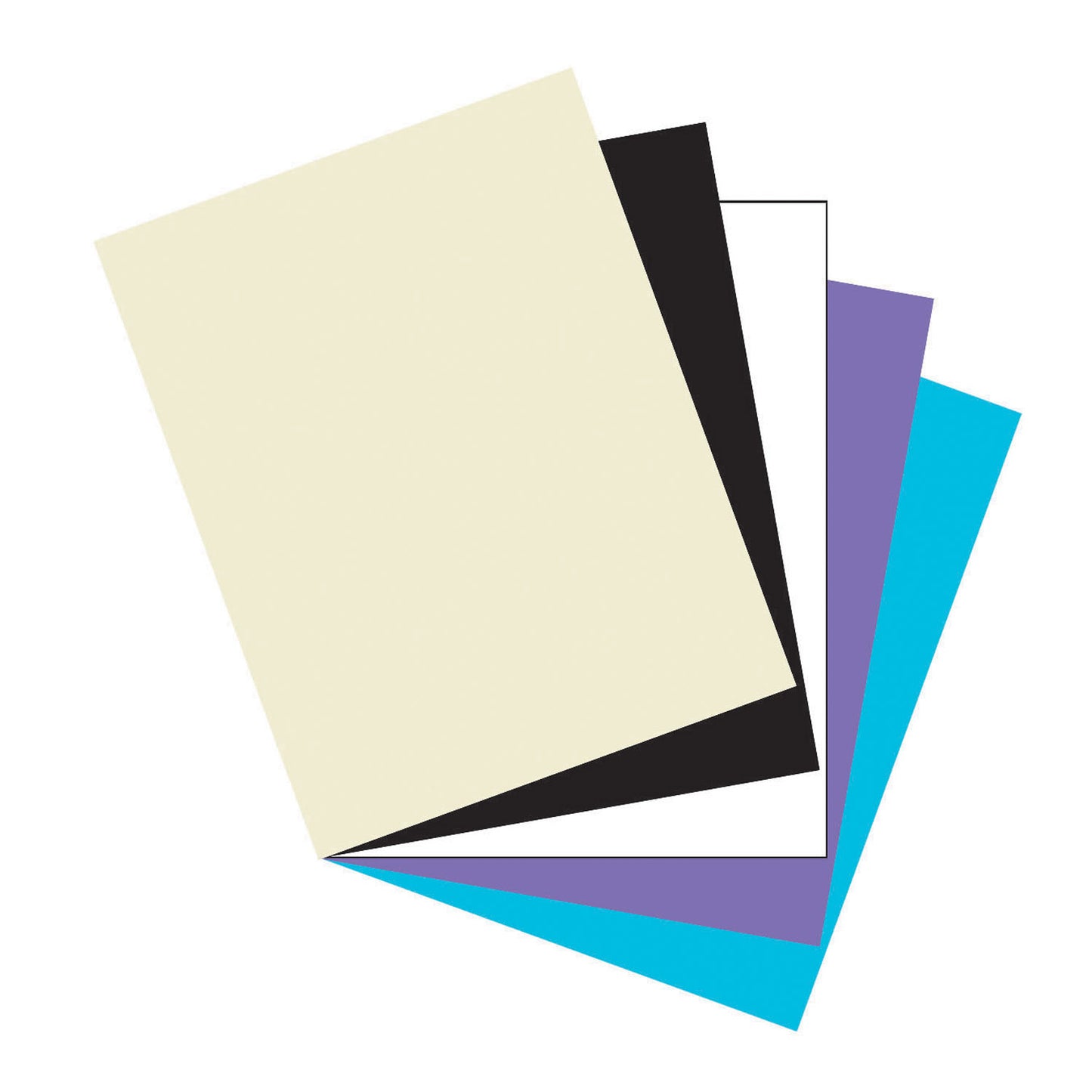 Classic Card Stock, 5 Assorted Colors, 8-1/2" x 11", 100 Sheets Per Pack, 2 Packs