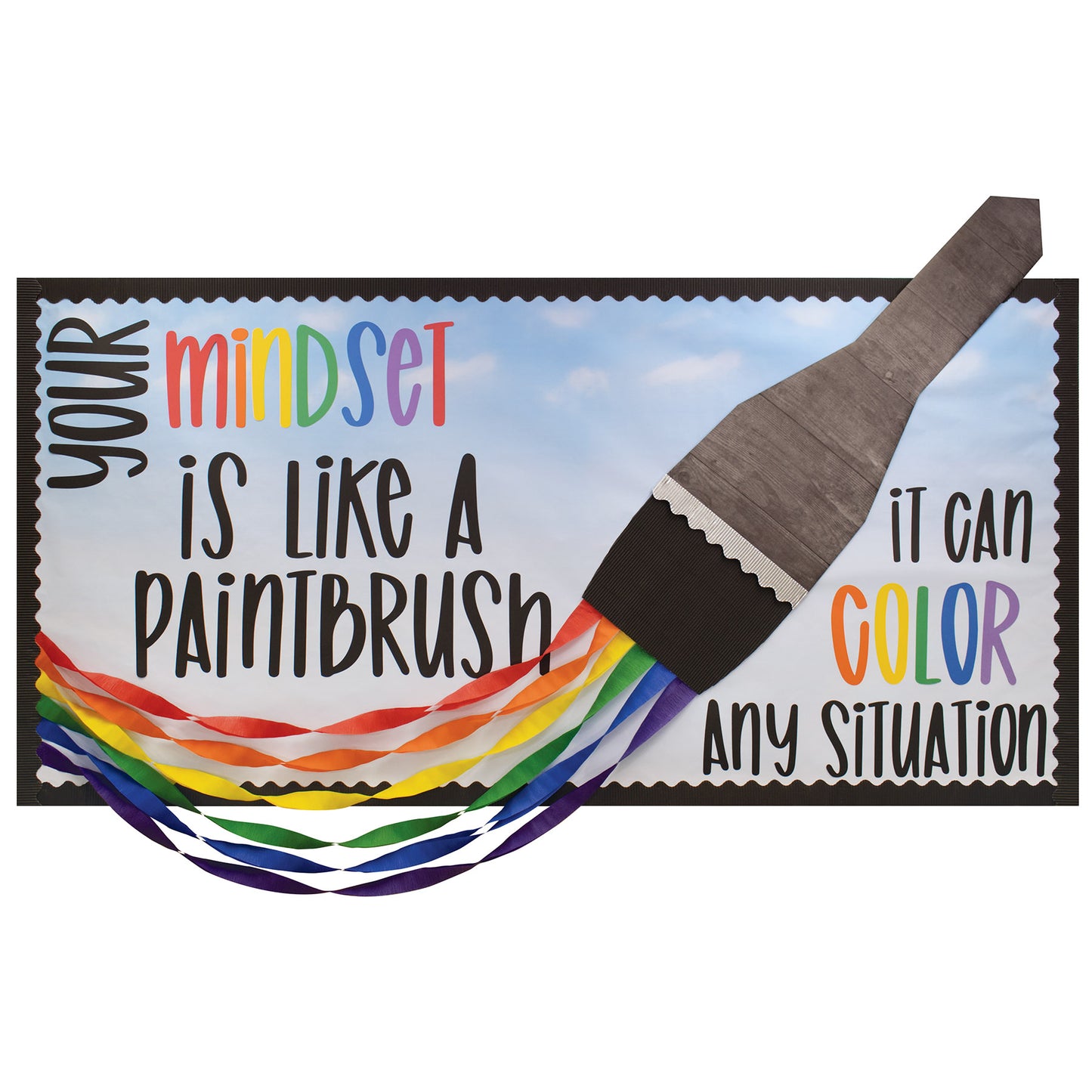 Bulletin Board Art Paper, Wispy Clouds, 48" x 12', 4 Rolls