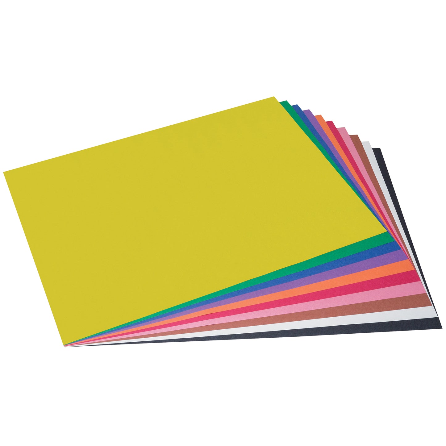 Construction Paper, 10 Assorted Colors, 18" x 24", 100 Sheets
