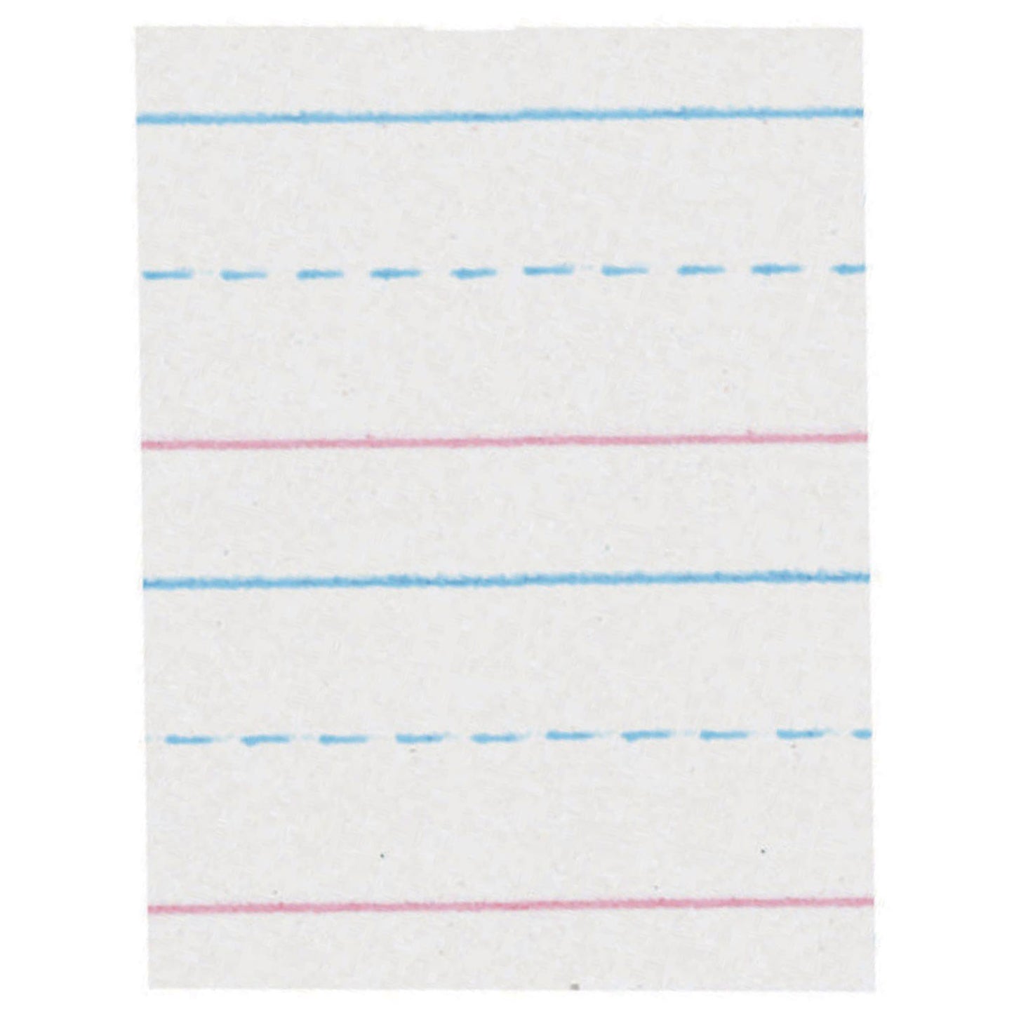 Sulphite Handwriting Paper, Dotted Midline, Grade 1, 5/8" x 5/16" x 5/16" Ruled Long, 10-1/2" x 8", 500 Sheets Per Pack, 2 Packs