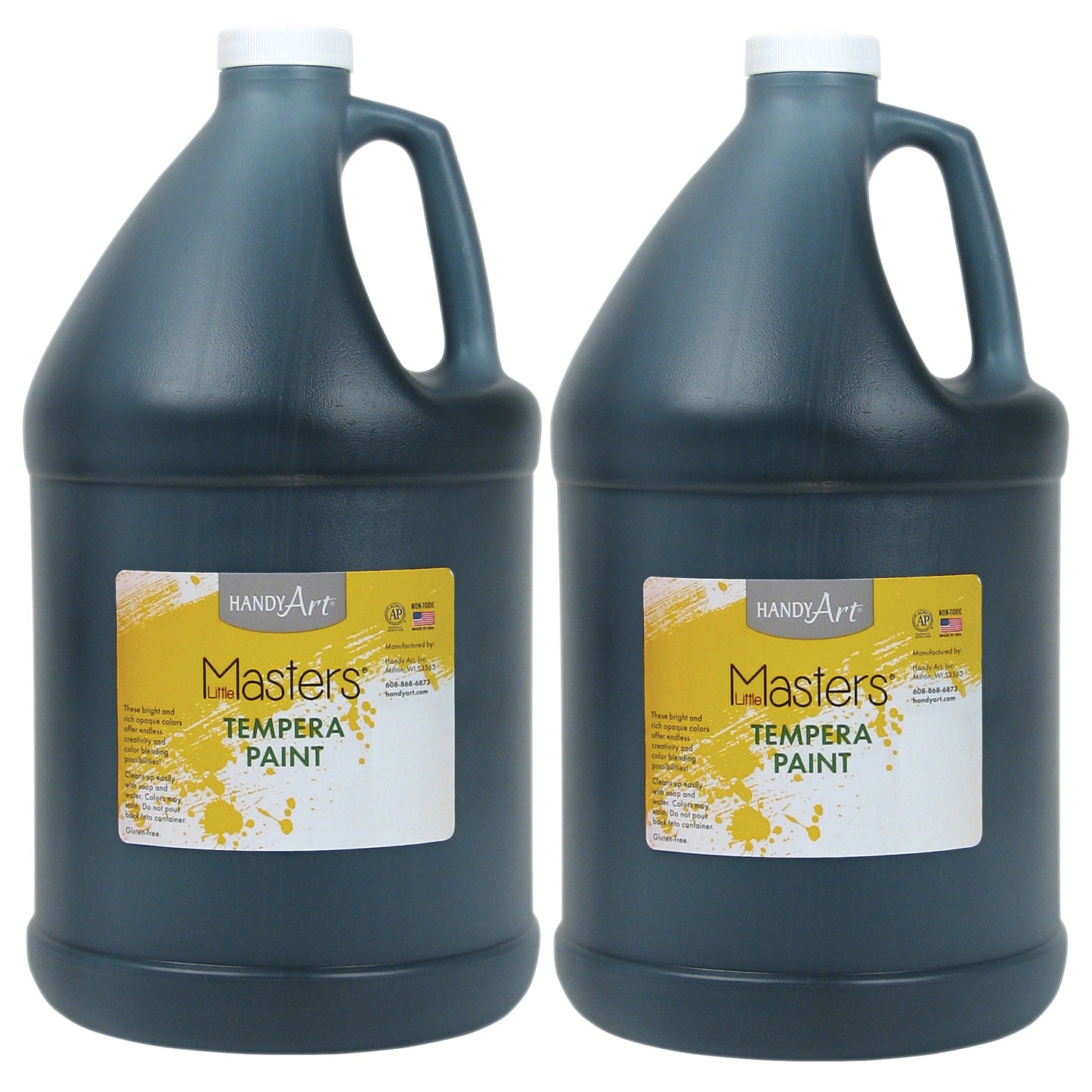 Little Masters® Tempera Paint, Black, Gallon, Pack of 2