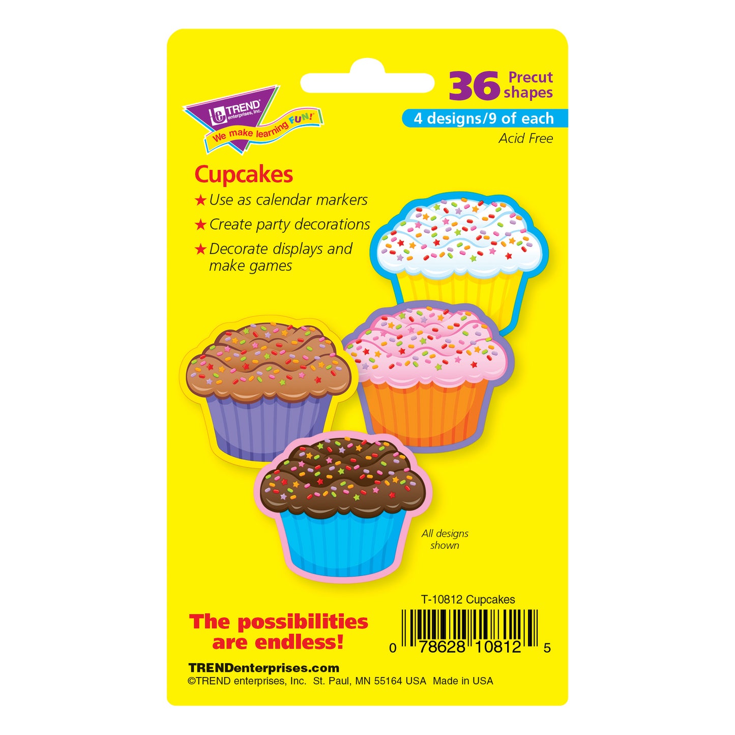 Cupcakes Mini Accents Variety Pack, 36 Per Pack, 6 Packs