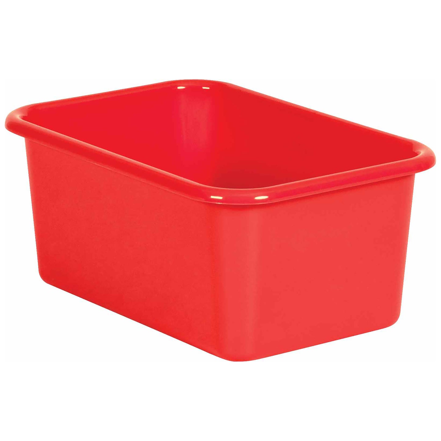 Red Small Plastic Storage Bin, Pack of 6