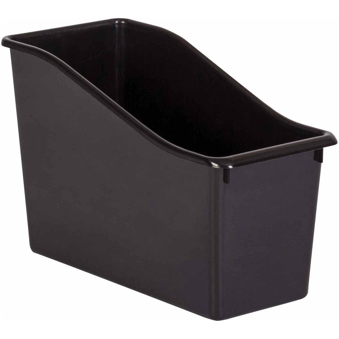 Black Plastic Book Bin, Pack of 6