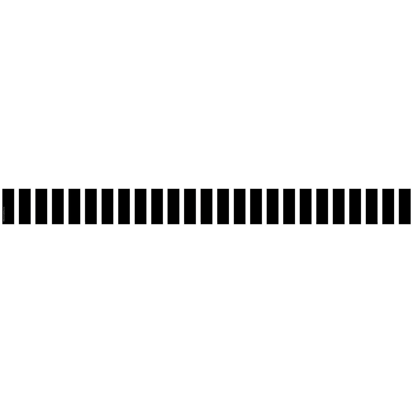 Black and White Vertical Stripes Straight Border Trim, 35 Feet Per Pack, 6 Packs