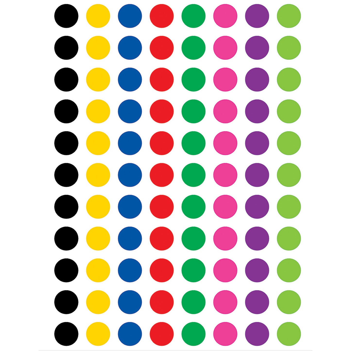 Mini Colorful Circles Valu-Pak Stickers, 1144 Per Pack, 6 Packs