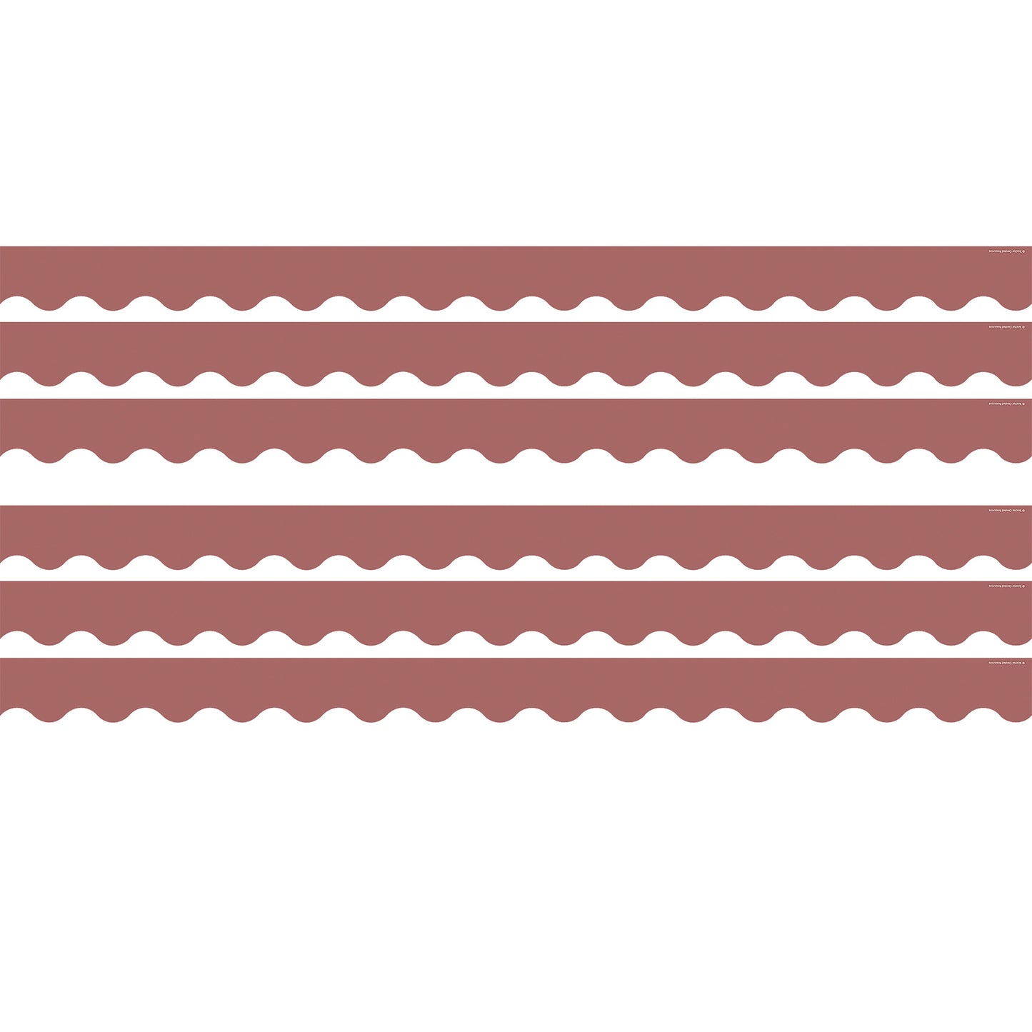 Deep Rose Scalloped Border Trim, 35 Feet Per Pack, 6 Packs