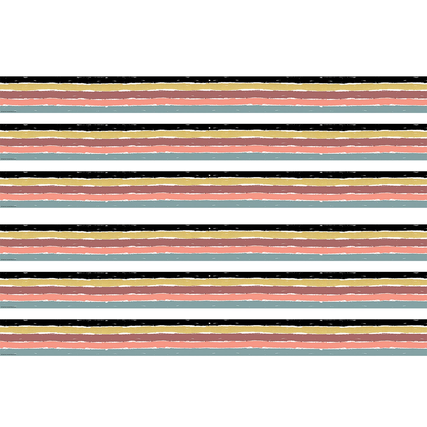 Wonderfully Wild Stripes Straight Border Trim, 35 Feet Per Pack, 6 Packs
