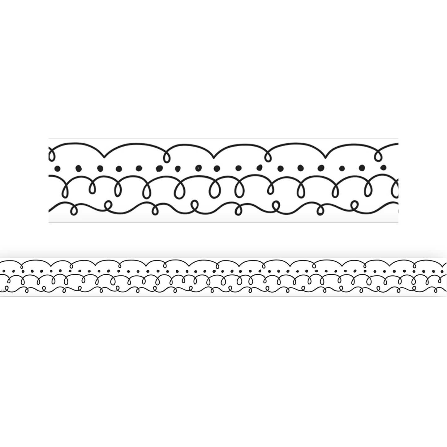 Squiggles and Dots Die-Cut Border Trim, 35 Feet Per Pack, 6 Packs