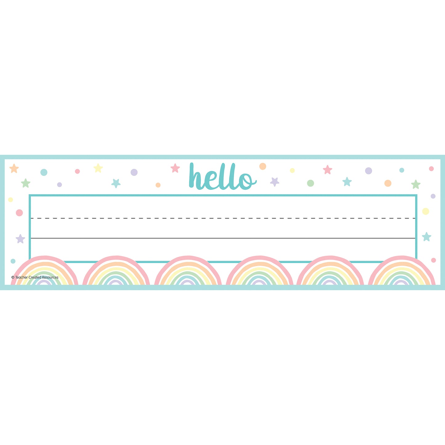 Pastel Pop Flat Name Plates, 36 Per Pack, 6 Packs