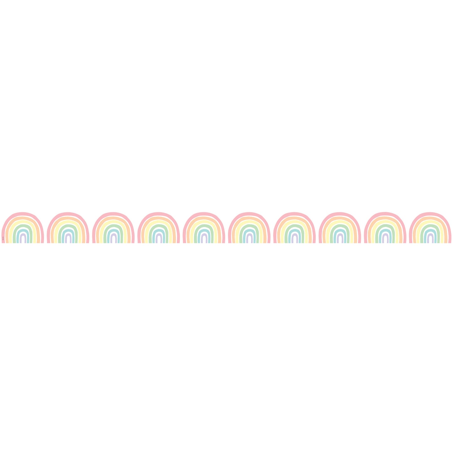 Pastel Pop Rainbows Die-Cut Border Trim, 35 Feet Per Pack, 6 Packs