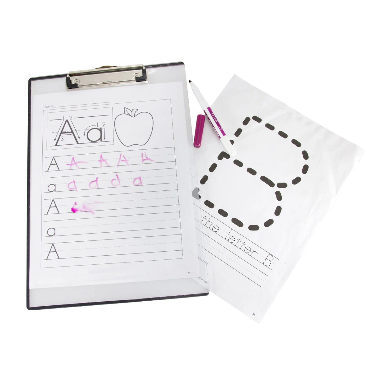 Unbreakable Quick Reference Clipboard with Dry Eraseable Transparent Protective Cover, Clear, Pack of 2