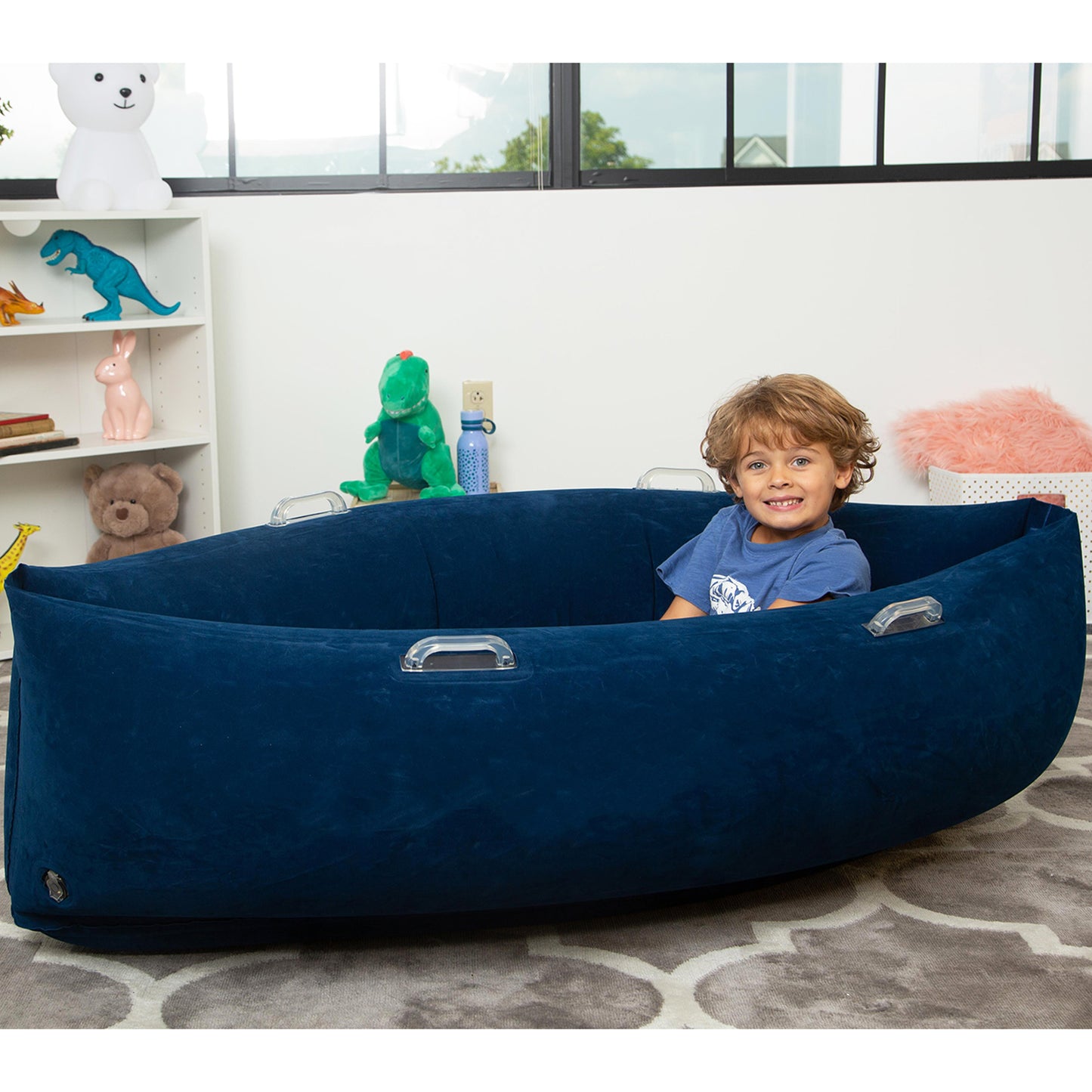 Comfy Hugging Peapod Sensory Pod, 60", Ages 6-12 Up to 3-5'1" Tall, Blue