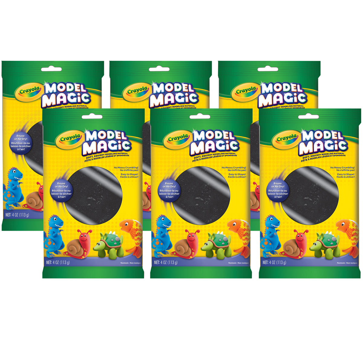 Magic Modeling Compound Model Magic® Modeling Compound, Black, 4 oz Packs, 6 Packs ...
