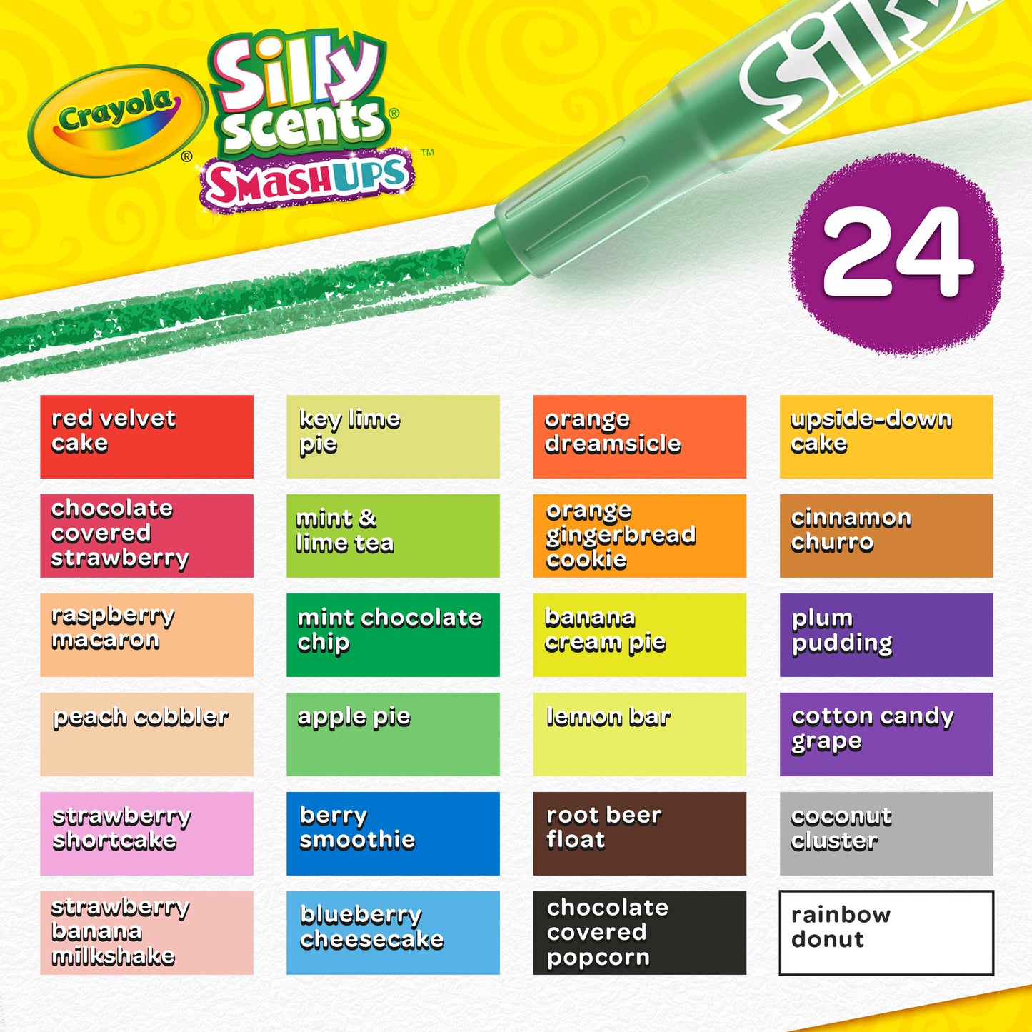 Silly Scents™ Smash Ups Mini Twistables Scented Crayons, 24 Per Pack, 4 Packs