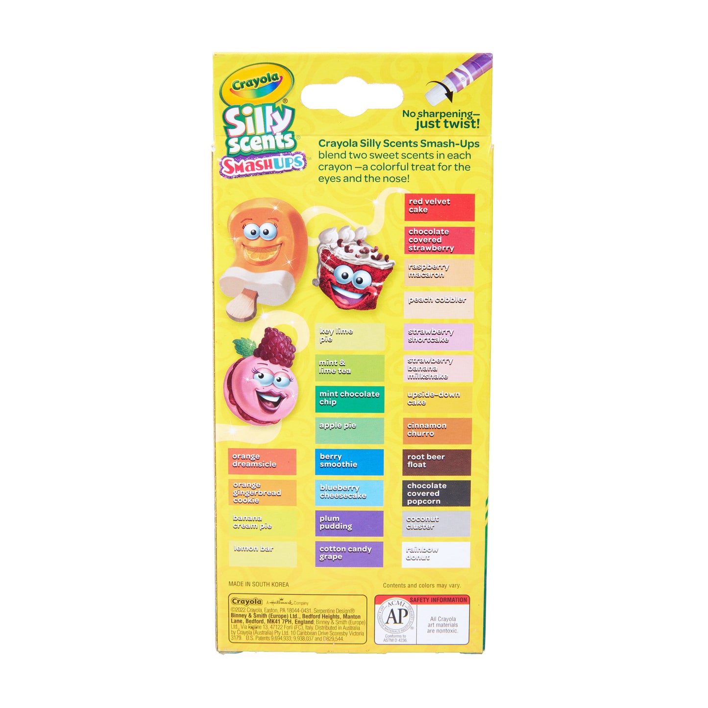 Silly Scents™ Smash Ups Mini Twistables Scented Crayons, 24 Per Pack, 4 Packs