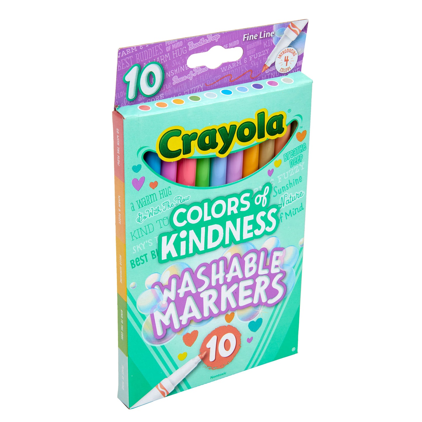Colors of Kindness Fine Line Washable Markers, 10 Per Pack, 6 Packs