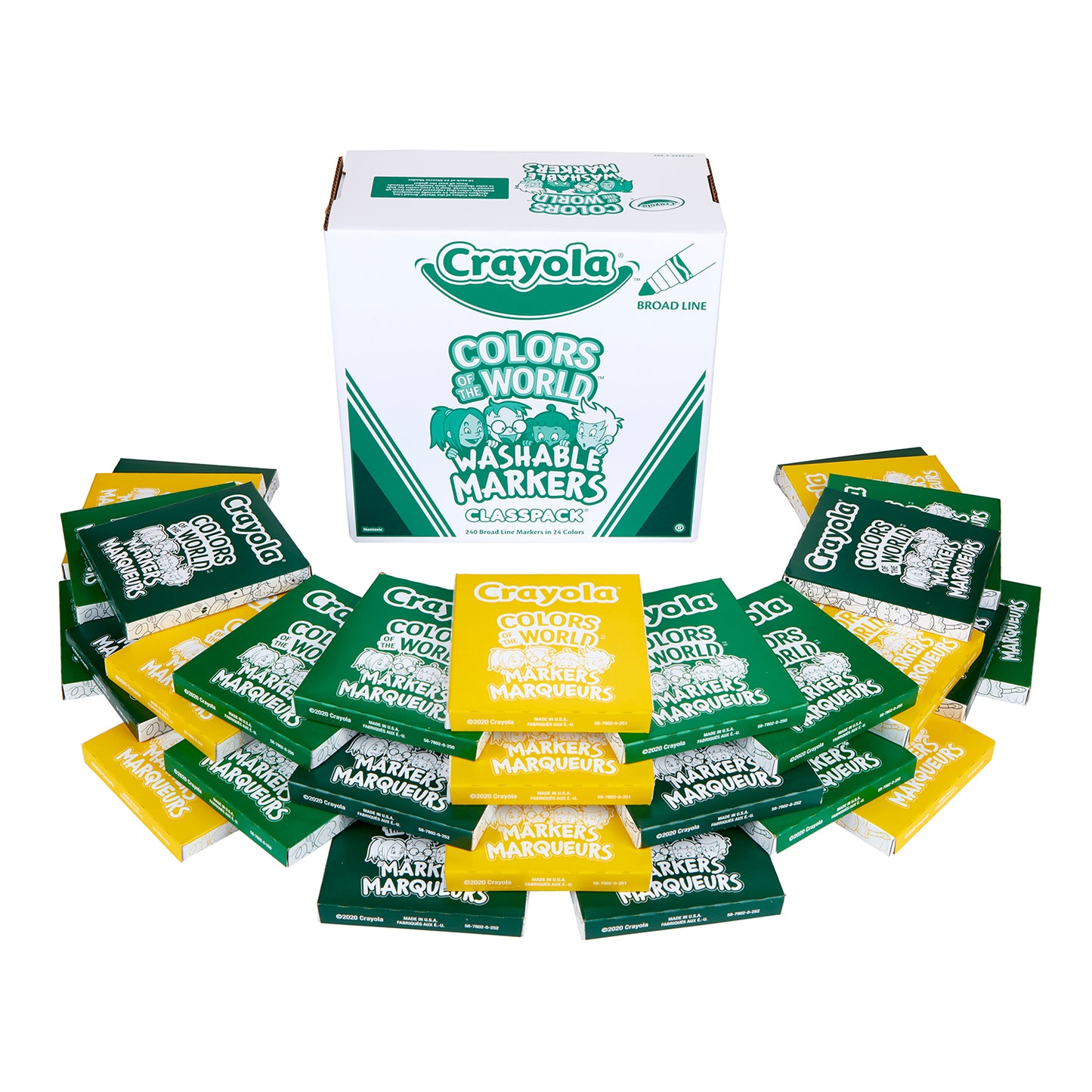 Colors of the World Washable Markers Classpack, 240 Markers