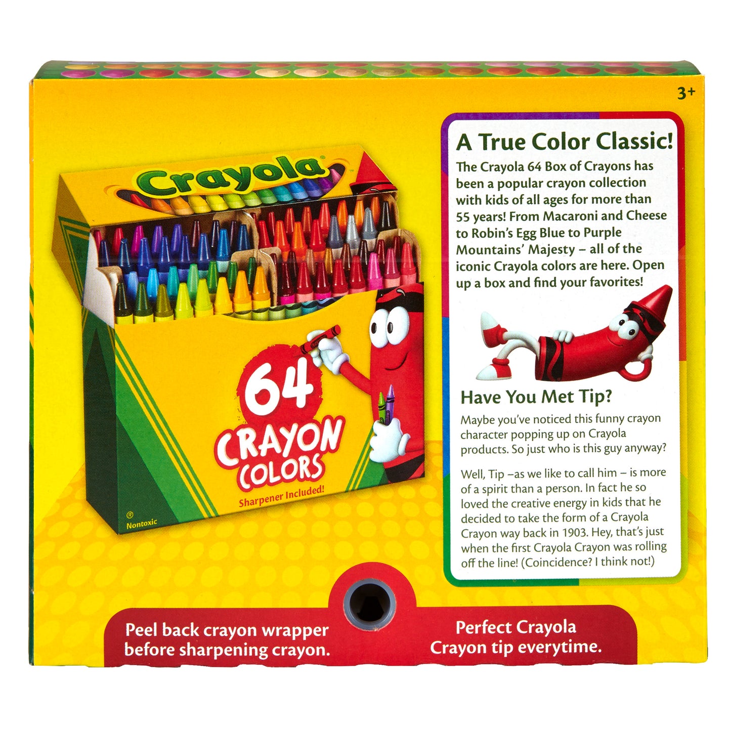 Crayons, Regular Size, 64 Per Box, 3 Boxes