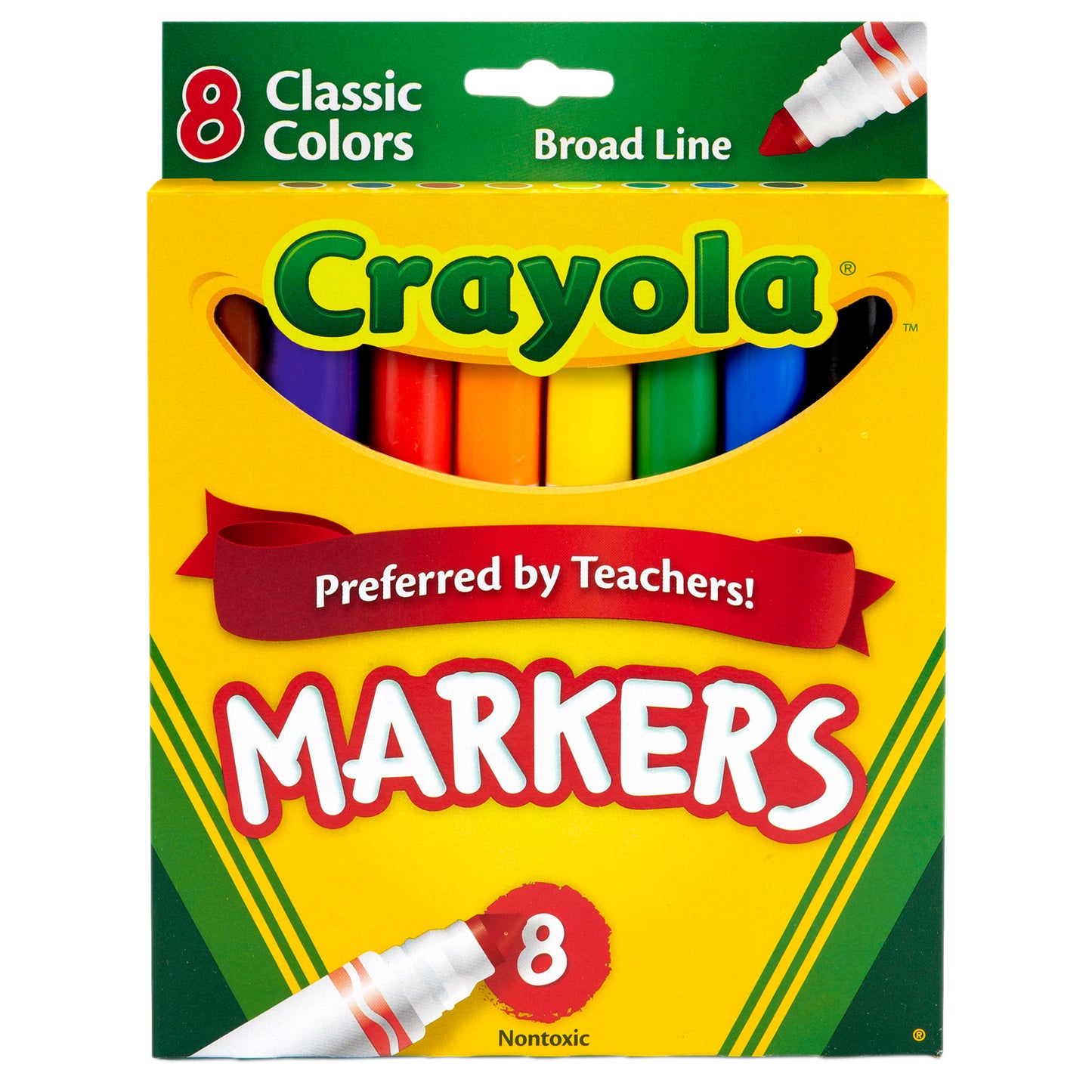 Broad Line Markers, Classic Colors, 8 Per Box, 6 Boxes