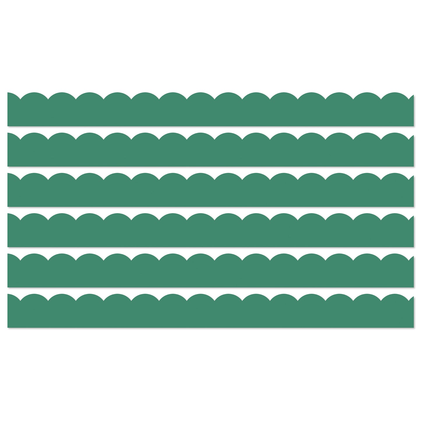 Grow Together Jade Green Scalloped Borders, 39 Feet Per Pack, 6 Packs