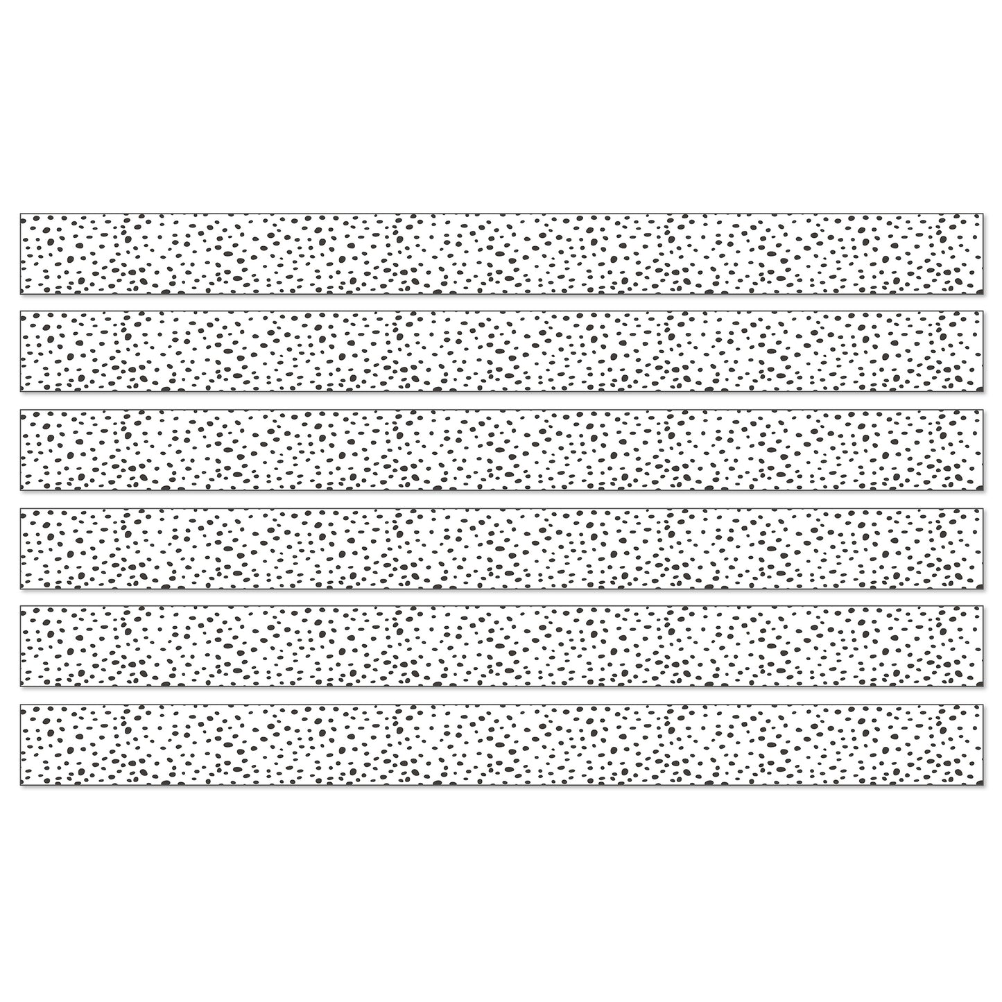 We Belong Black Dots Straight Borders Per Pack, 36 Feet Per Pack, 6 Packs