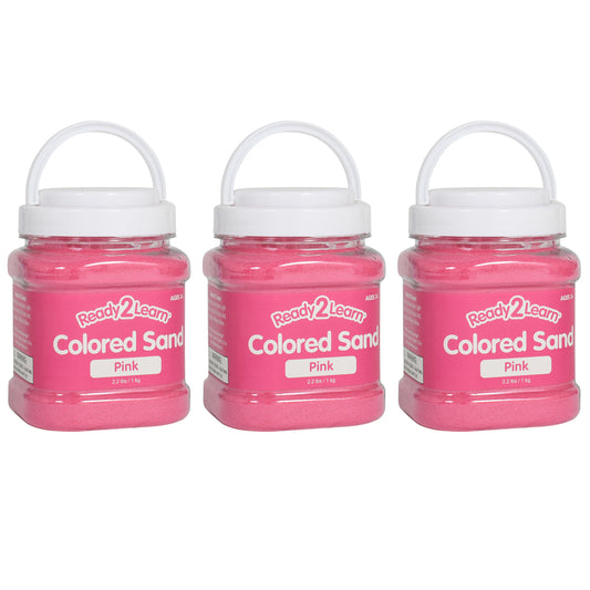 Colored Sand - Pink - 2.2 lb. Jar - Pack of 3