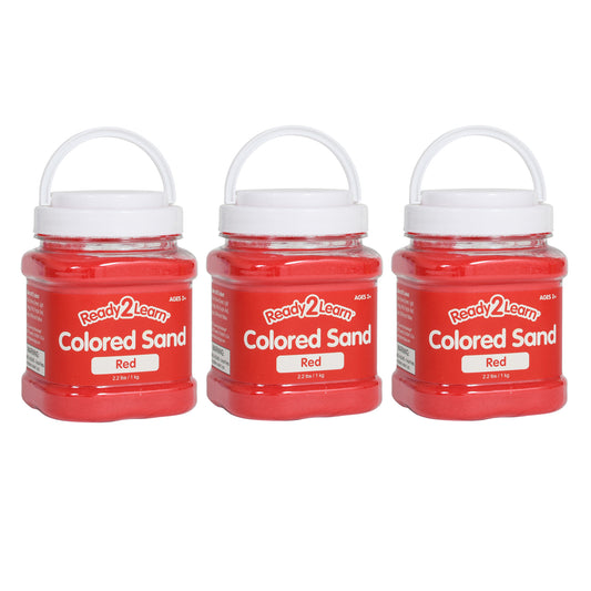 Colored Sand - Red - 2.2 lb. Jar - Pack of 3