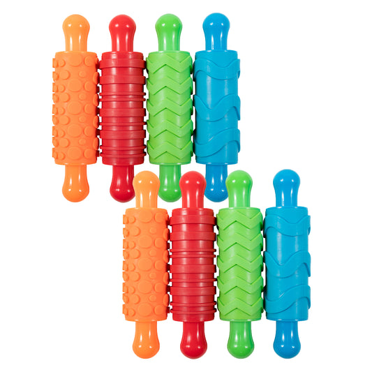 Paint and Clay Texture Rollers - 4 Per Set - 2 Sets