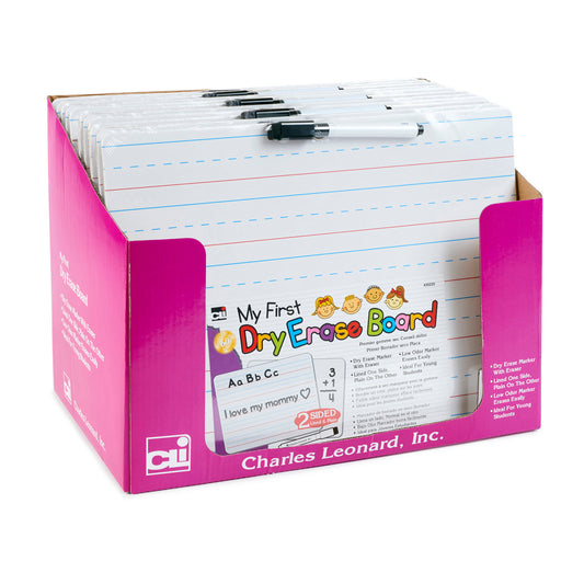 "My First" Dry Erase Board with Marker/Eraser, Two-Sided Plain/Lined