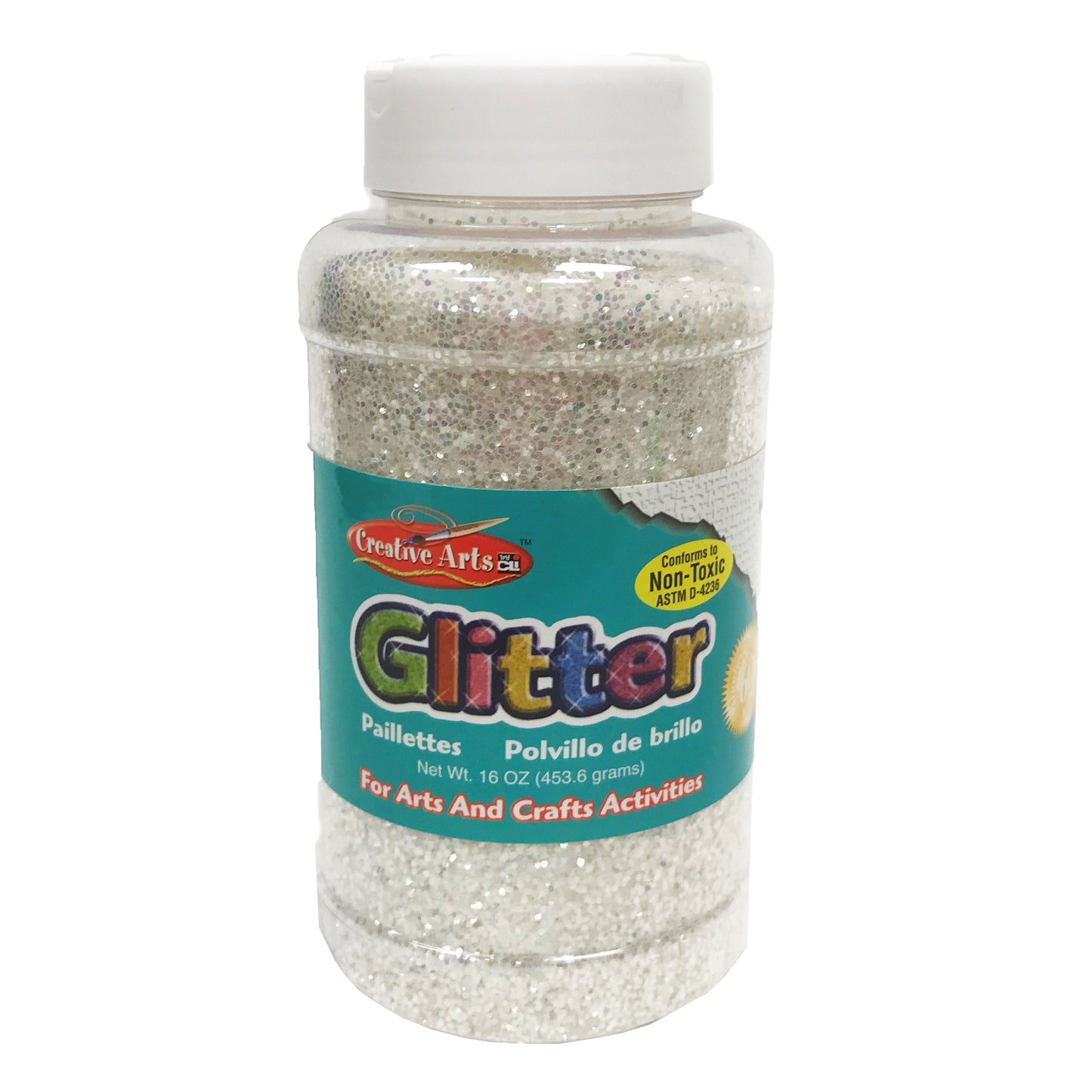 Creative Arts™ Glitter, 1 lb. Bottle, Iridescent, Pack of 3
