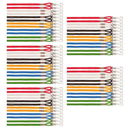Lanyards, Assorted Colors, 12 Per Pack, 5 Packs
