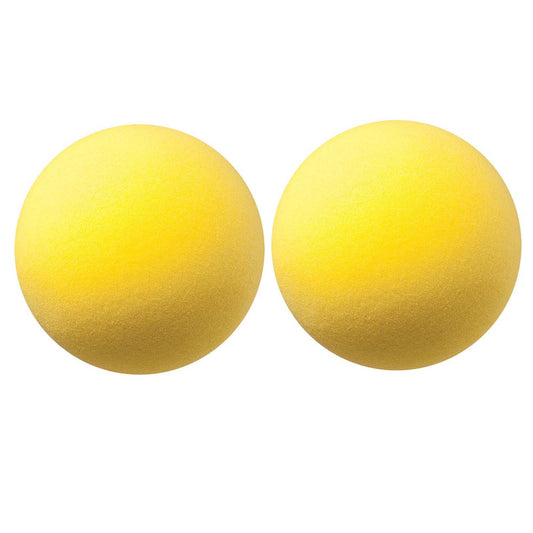 Uncoated Regular Density Foam Ball, 8-1/2", Yellow, Pack of 2