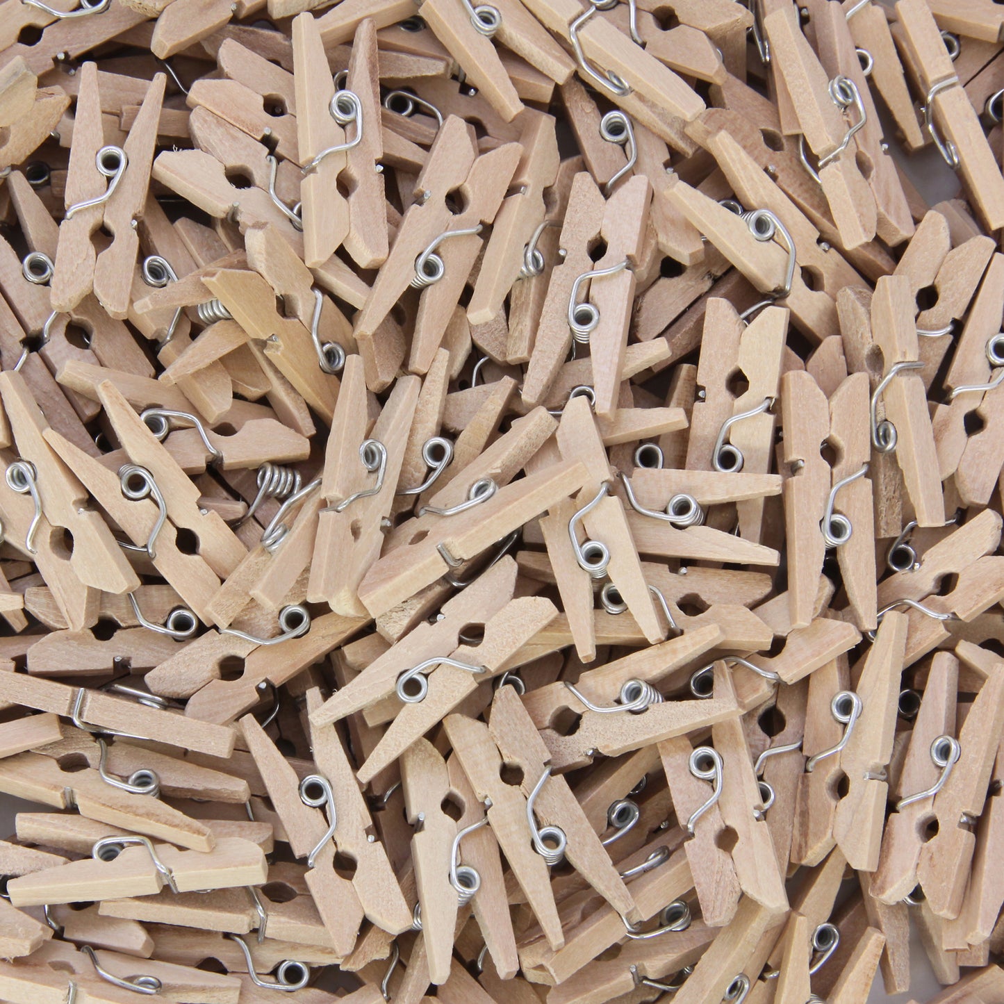 Mini Spring Clothespins, Natural, 1", 250 Per Pack, 2 Packs