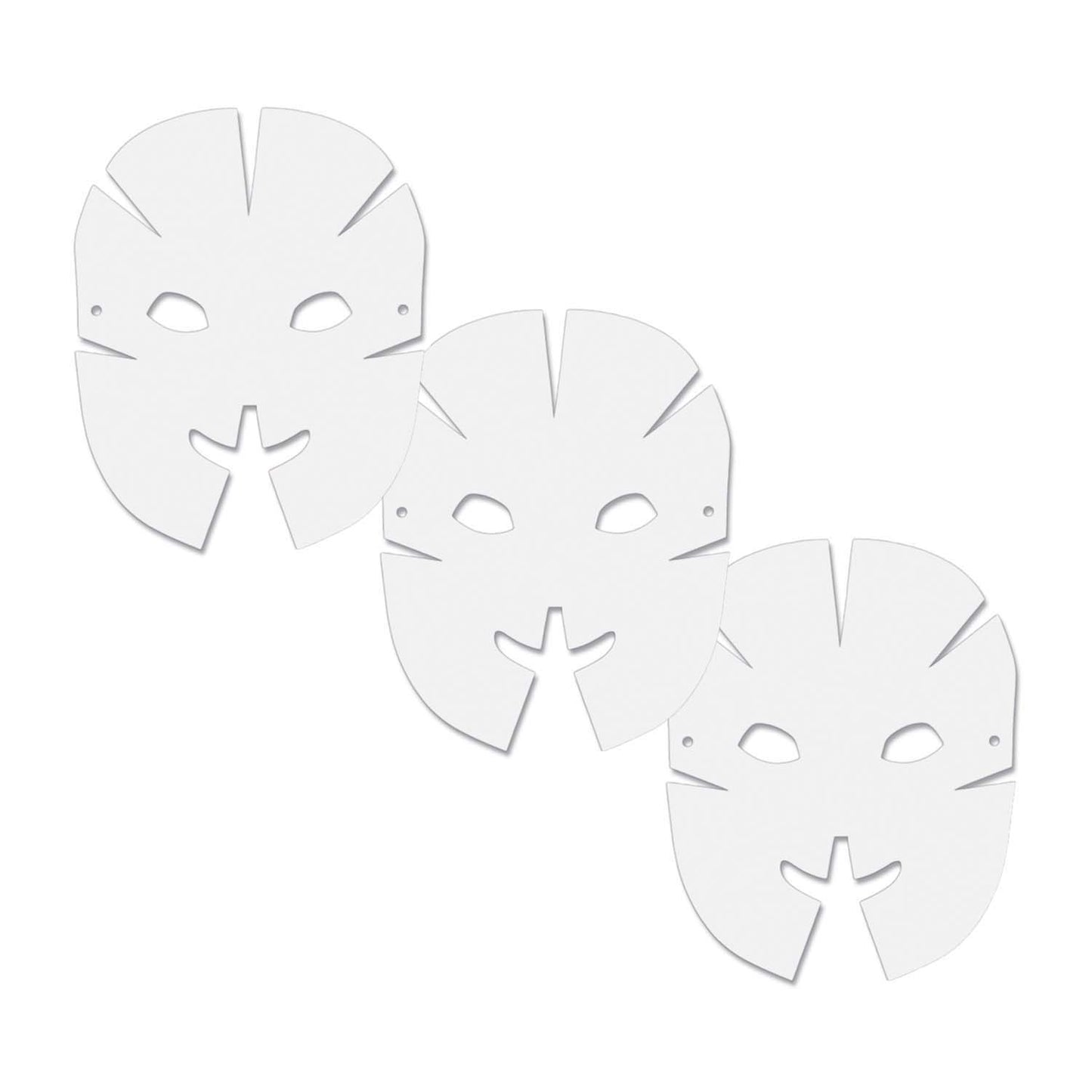 Die-Cut Dimensional Paper Masks, 10-1/2" x 8-1/4", 40 Per Pack, 3 Packs