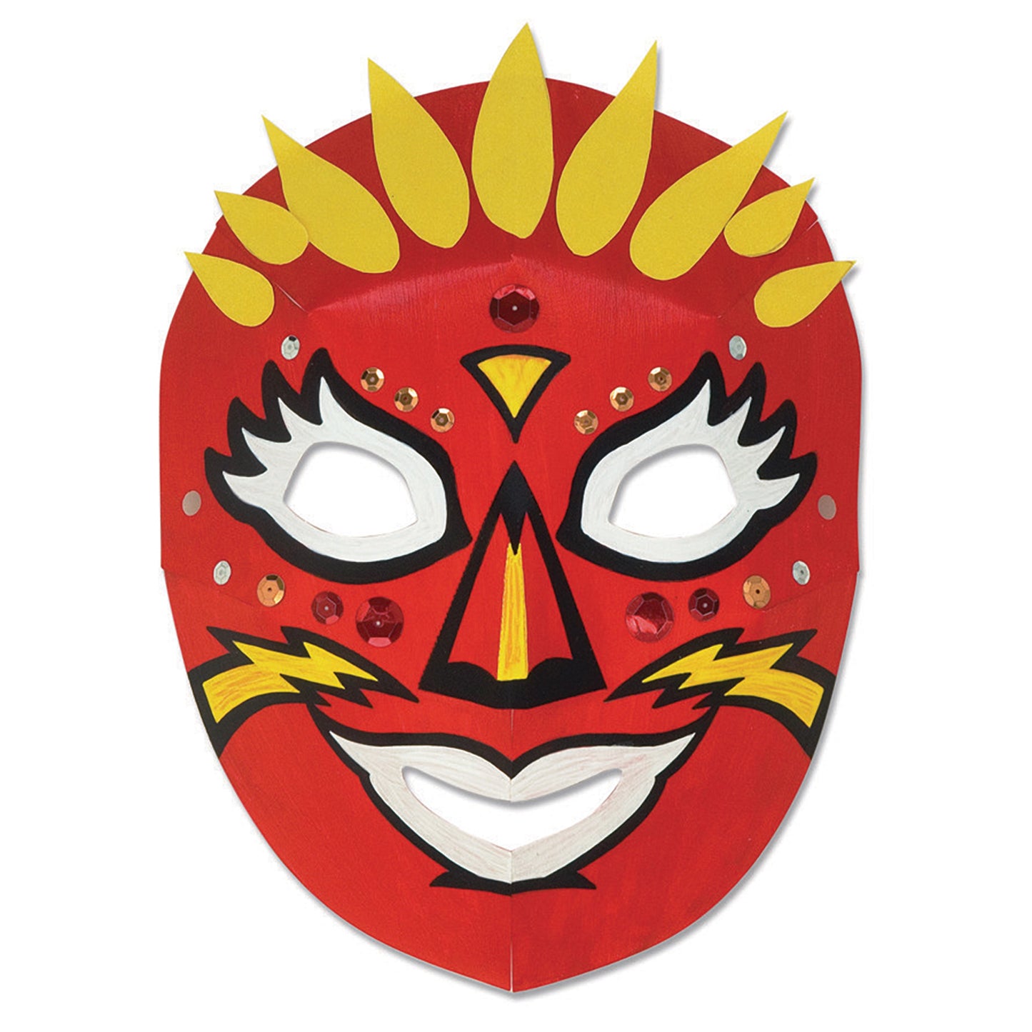 Die-Cut Dimensional Paper Masks, 10-1/2" x 8-1/4", 40 Per Pack, 3 Packs
