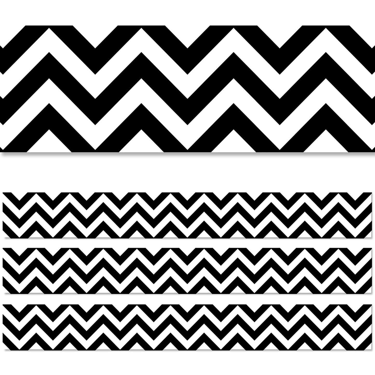 Black Chevron EZ Border, 48 Feet, 3 Packs