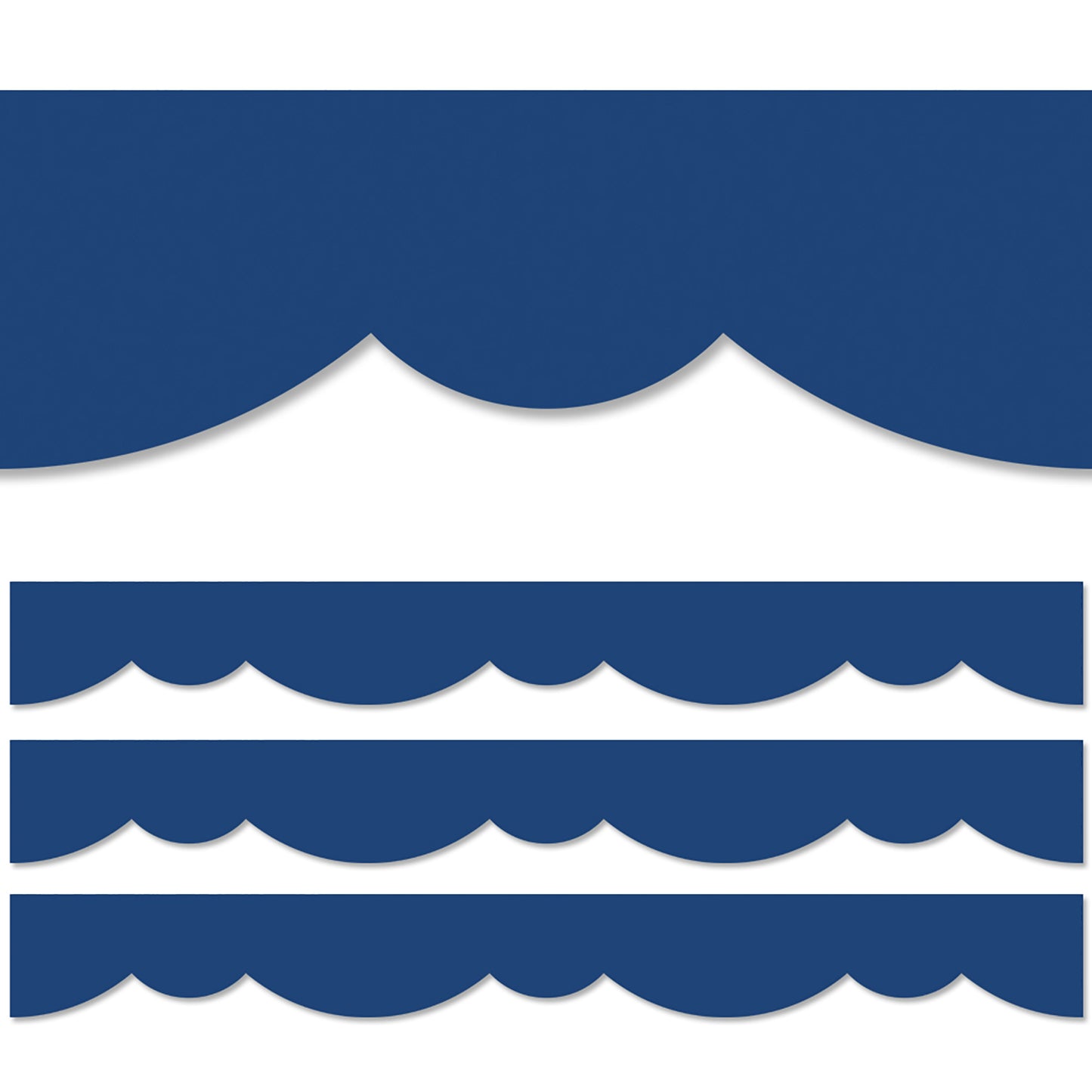 Blue Stylish Scallops EZ Border, 48 Feet, 3 Packs