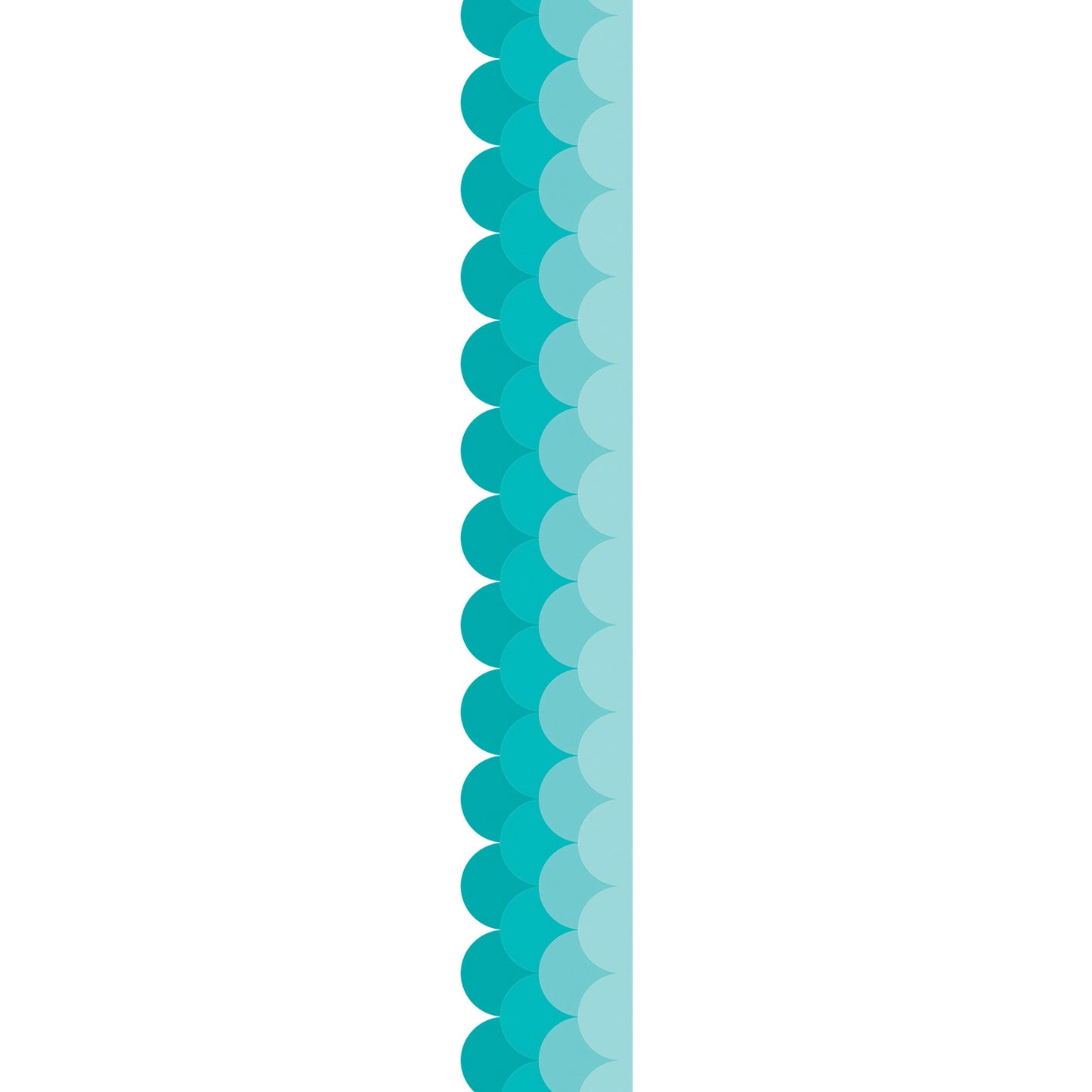 Painted Palette Ombre Turquoise Scallops EZ Border, 48 Feet Per Pack, 3 Packs