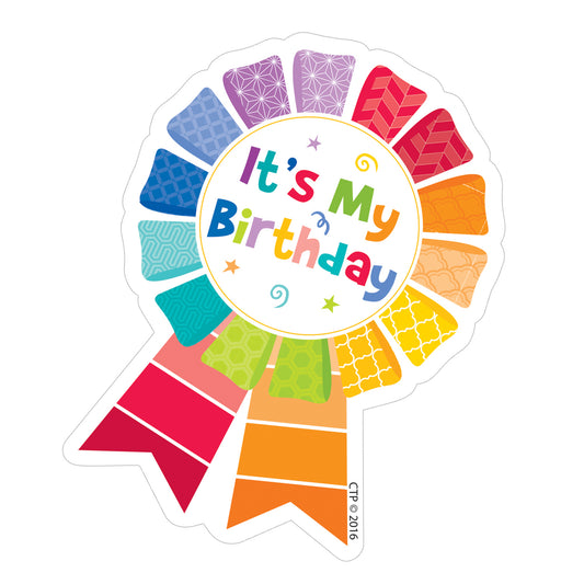 Painted Palette Happy Birthday Badge, 36 Per Pack, 6 Packs